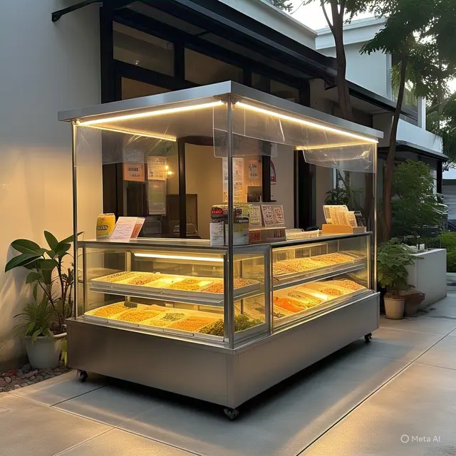 Warung Modern dengan Fasad Kaca