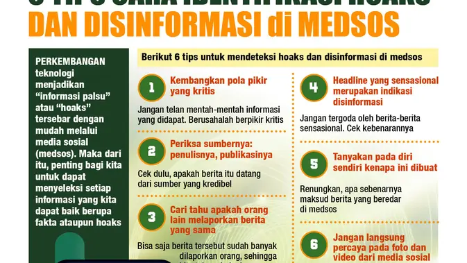  6 Tips Cara Identifikasi Hoaks dan Disinformasi di Medsos