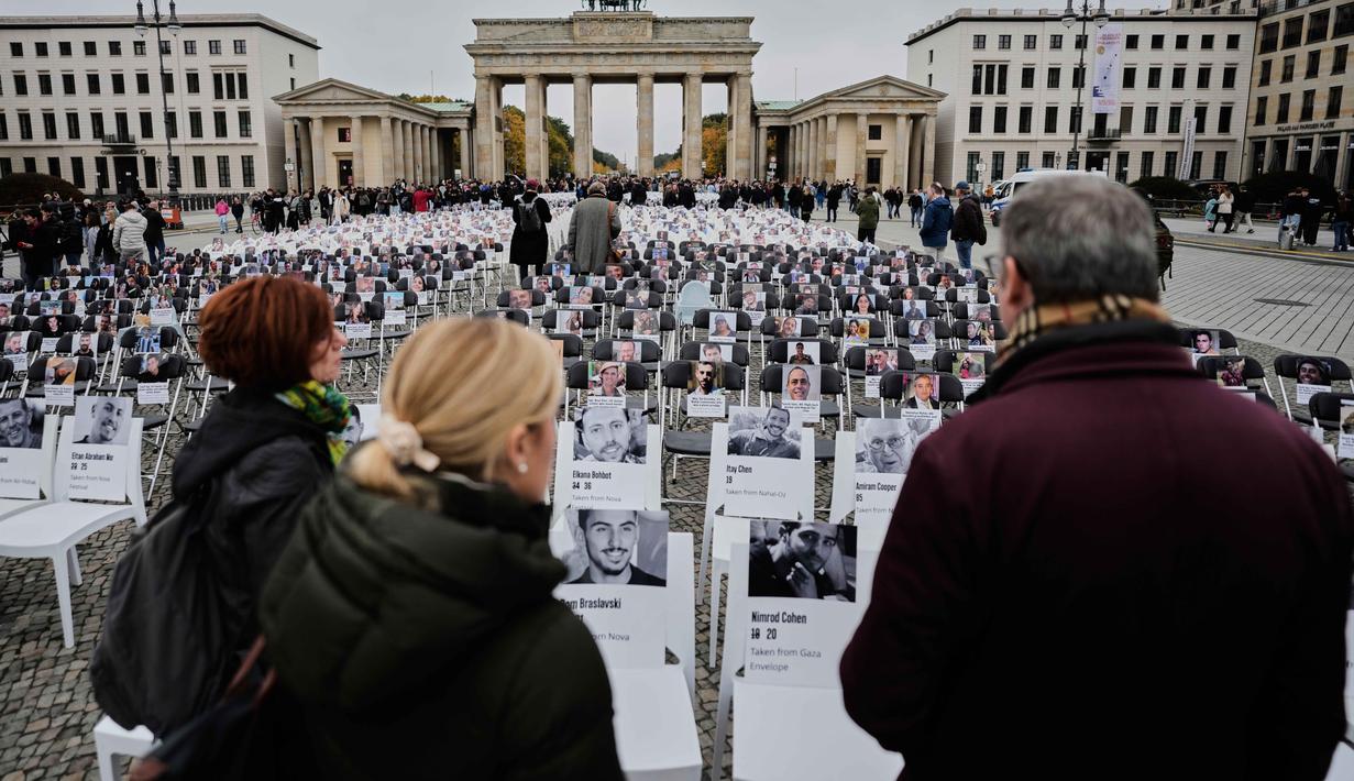 Hari ini, 7 Oktober 2023, tepat dua tahun serangan militan Hamas terhadap Israel. (AP Photo/Markus Schreiber)