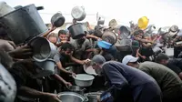 Jumlah korban tewas akibat kelaparan di Gaza terus meningkat. (Foto: AFP)