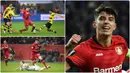 Gelandang serang Bayer Leverkusen, Kai Havertz, menjadi incaran beberapa klub besar Eropa berkat performa apiknya bersama skuat Die Werkself di kompetisi Bundesliga 2019-2020. Berikut pesona Kai Havertz saat berlaga untuk Leverkusen. (kolase foto AFP)