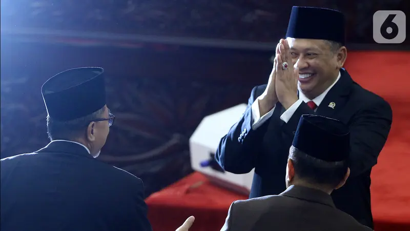 Suasana Sidang Pelantikan Ketua dan Wakil Ketua MPR