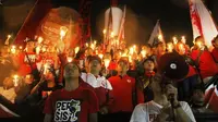 Persis memperingati HUT ke-93 pada Selasa (12/11/2016) dengan cara korteo atau jalan kaki. (Bola.com/Romi Syahputra)