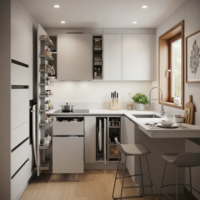 9 Model Dapur Banyak Laci dan Ruangan Tersembunyi di Lahan Terbatas, Solusi Rumah Mungil