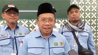 Ketua PPIH Arab Saudi Muchlis M Hanafi didampingi Kepala Daker Bandara Abdul Basir dan Wakadaker Abdillah. (dok. MCH 2025)