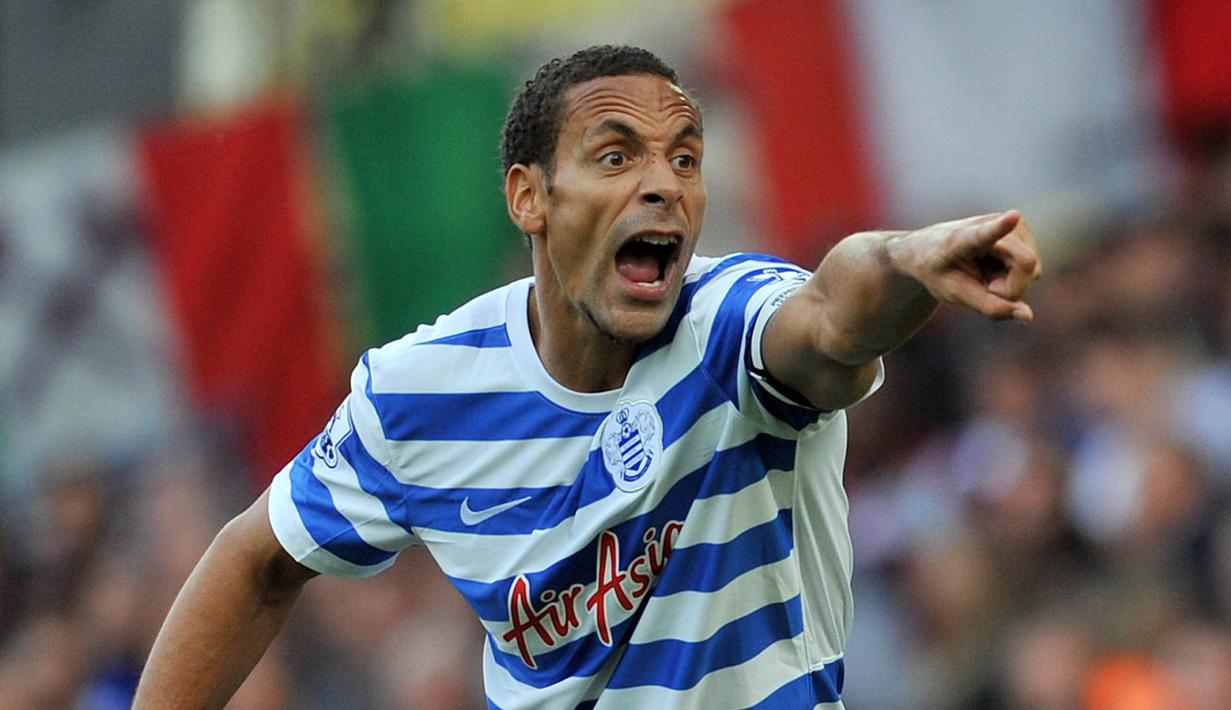 Rio Ferdinand mengakhiri kariernya bersama QPR pada musim 2014/2015 sebelum akhirnya memutuskan gantung sepatu. (AFP Photo/Glyn Kirk)