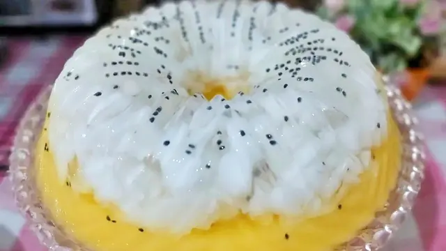 Resep puding kelapa jeruk. (dok. Cookpad @wie_tar1)