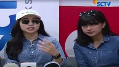 Para pesinetron seperti Nikita Willy, Cut Meriska dan Samuel Zylgwyn bergantian menyapa warga yang tengah berolahraga 