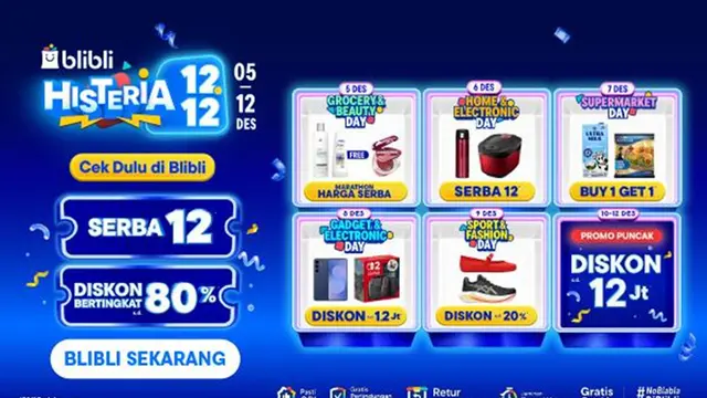Kurasi Terbaik Promo Puncak Histeria 12.12: Penawaran Brand Terkemuka dari iPhone Air hingga Home Living untuk Melengkapi Momen Akhir Tahun