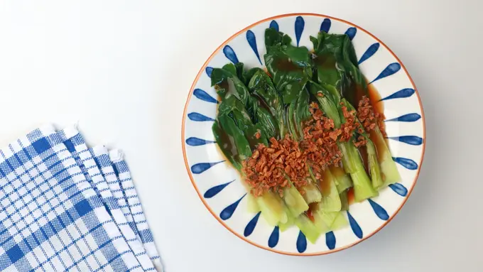 Resep Pakcoy Siram Ayam Lada Hitam