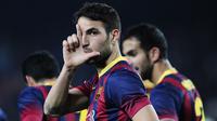 Cesc Fabregas. Gelandang Spanyol yang kini berseragam AS Monaco ini pernah dilepas Barcelona ke Arsenal pada awal musim 2003/2004 dengan nilai 3,2 juta euro. Pada awal musim 2011/2012 Barcelona memulangkannya kembali dari Arsenal dengan nilai mencapai 34 juta euro. (AFP/Josep Lago)