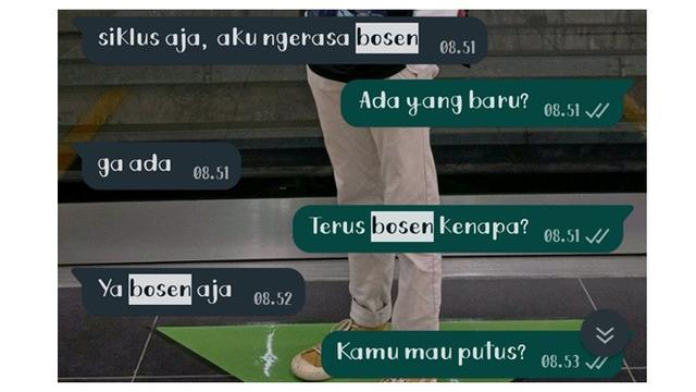 6 Chat Bilang Bosan Pacaran Karena Hubungan Terasa Biasa Saja Ini Bikin Kesal