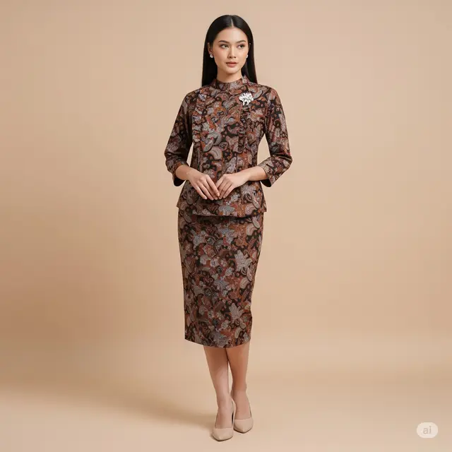 Model Batik Wanita Ruffle. Foto: Gemini