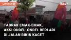 Nasib apes dialami seorang ondel-ondel yang sedang keliling di jalan