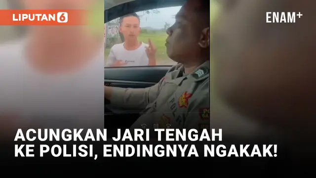 Pemuda Ini Nekat Kasih Jari Tengah ke Polisi