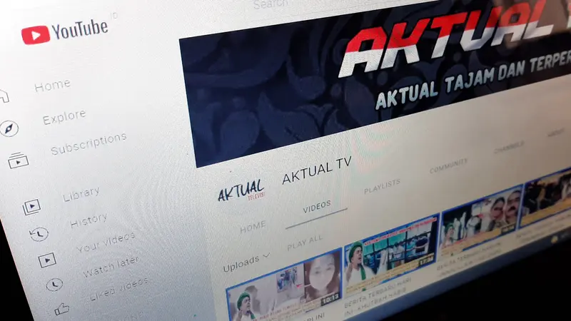 Ilustrasi channel Youtube Aktual TV