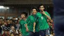 Ekspresi pemain Timnas Futsal Indonesia, Yamani (kanan) usai mencetak gol ke gawang IPC Pelindo pada laga Uji Coba jelang AFF Futsal Championshi 2016 di Tifosi Sport Center, Jakarta Timur, (15/12017). Timnas menang 8-5. (Bola.com/Nicklas Hanoatubun)