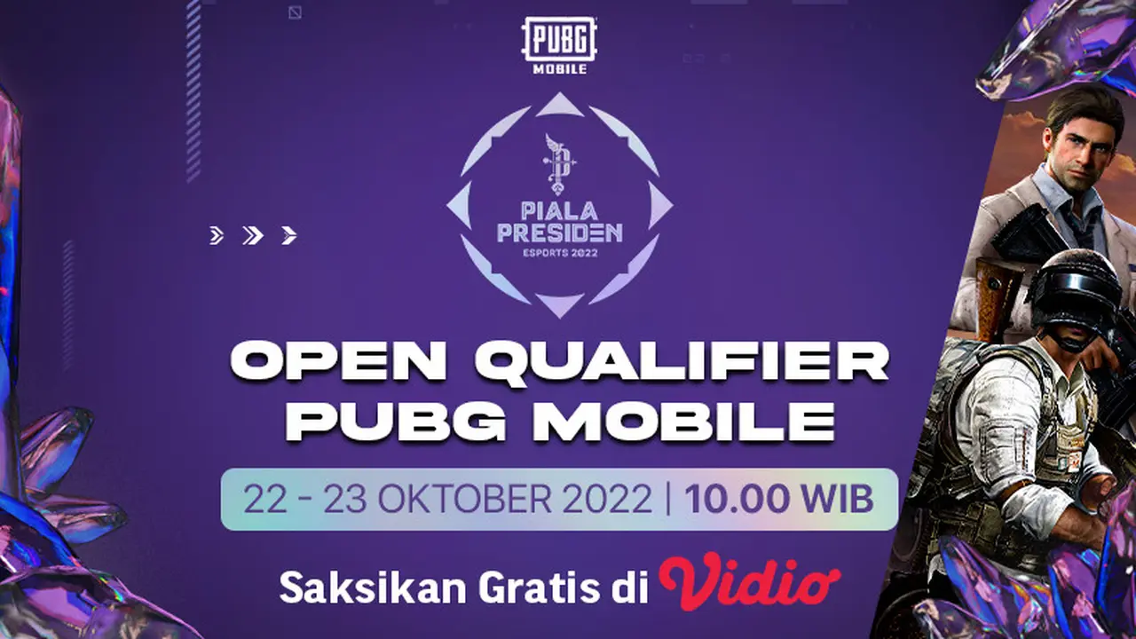 Link Live Streaming Kualifikasi Terbuka PUBG Mobile Piala Presiden eSports 22-23 Oktober di Vidio