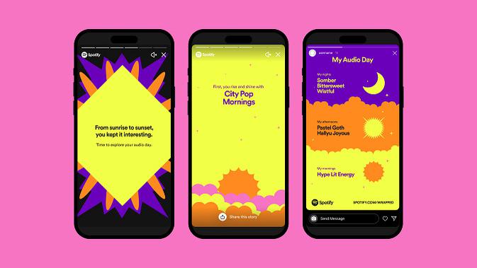 Spotify Wrapped yang berisi rangkuman kebiasaan mendengar sepanjang 2022 kini bisa diakses pengguna. (Dok: Spotify)