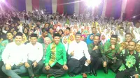 Romy, saat orasi kebangsaan di hadapan ratusan pelajar Al-Khairiyah, Kota Cilegon, Banten, Minggu, 20 Agustus 2017. (Liputan6.com/Yandhi Deslatama)