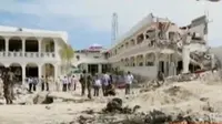 Ledakan yang terjadi di hotel dekat istana presiden Somalia itu menewaskan 20 orang.