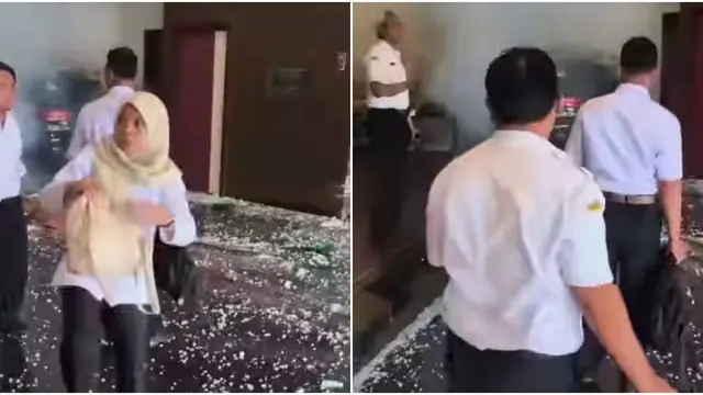 Suasana Panik Saat Mobil Menerobos ke dalam Hotel