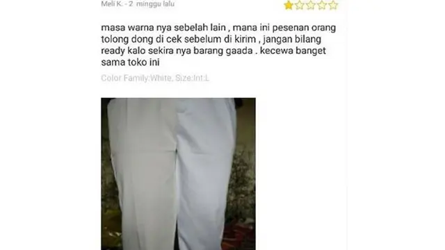 6 Momen Apes Beli Celana Online Ini Tak Sesuai Ekspektasi