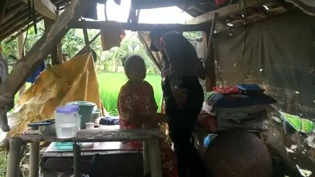 Derita Nenek Sebatang Kara Hidup di Gubuk Tengah Sawah