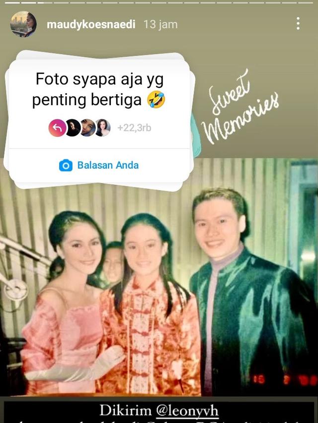 Potret Jadul Leony Trio Kwek Kwek (Foto: Instagram/@leonyvh)