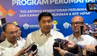 Menteri Perumahan dan Kawasan Permukiman (PKP) Maruarar Sirait dalam acara Sosialisasi Kredit Program Perumahan bersama Himpunan Pengusaha Muda Indonesia (HIPMI) di Jakarta, Minggu (7/9/2025). (Liputan6.com/Tira)