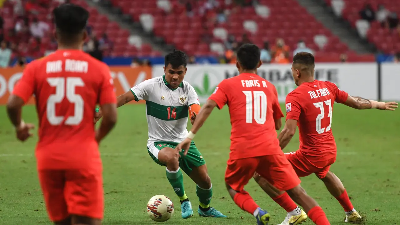 FOTO: Leg Pertama Semifinal AFF 2020, Indonesia Bermain Imbang Lawan Singapura