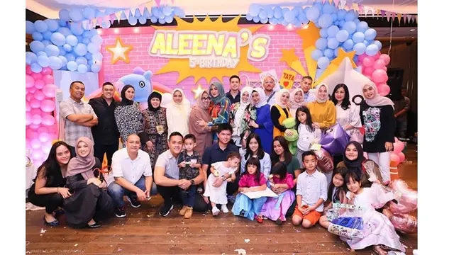 7 Potret Seru Ulang Tahun Anak Olla Ramlan, Pilih Tema BTS