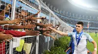 Phil Foden merupakan pemain jebolan akademi Manchester City yang bersinar bersama Timnas Inggris di Piala Dunia U-17 2017 di India. (AFP / DIBYANGSHU SARKAR)
