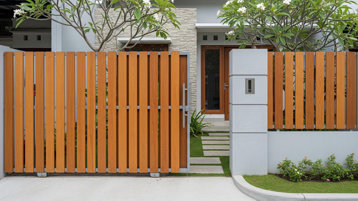 9 Pagar Rumah Minimalis Bilah Vertikal, Solusi Estetis dan Fungsional Hunian Modern
