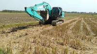 Petani 2 desa di Blora menolak beroperasinya tambang pasir di tengah sawah produktif. (Foto: Liputan6.com/Ahmad Adirin)