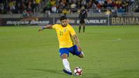 Striker tim nasional Brasil, Hulk. (AFP/Jason Connolly)