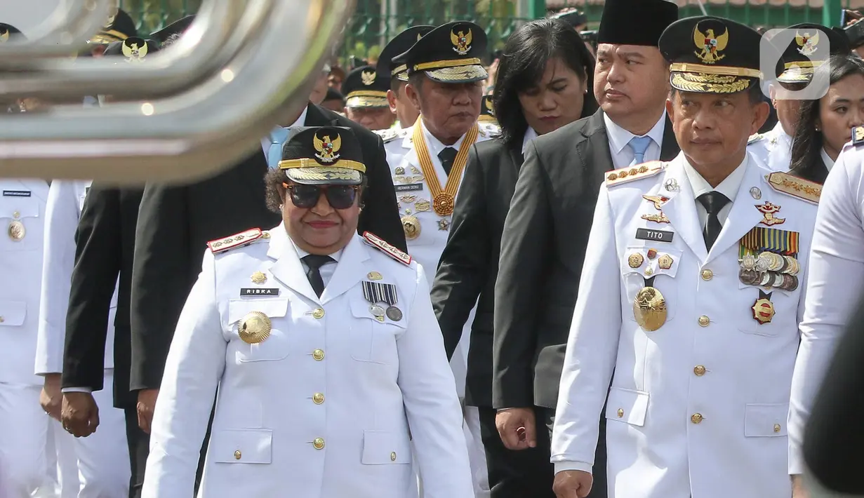 Prosesi pelantikan dan pengucapan sumpah janji dipimpin langsung Presiden Prabowo Subianto. (Liputan6.com/Herman Zakharia)