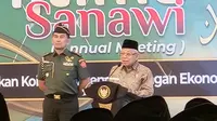 Wakil Presiden Ma'ruf Amin dalam kegiatan Ijtima' Sanawi (13/20/2023) - (Liputan6.com/Vatrischa Putri Nur Sutrisno)