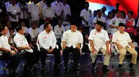 Prabowo Subianto bersama pimpinan partai-partai Koalisi Merah Putih. (Liputan6.com/Andrian M Tunay)