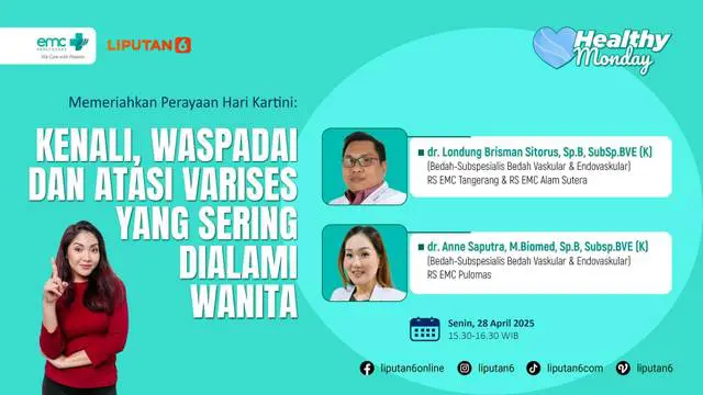 Varises sering dialami wanita dan bisa berdampak pada kesehatan, bukan hanya penampilan. Penting untuk mengenali gejalanya, mewaspadai risikonya, dan mengetahui cara mencegah serta mengatasinya sejak dini.