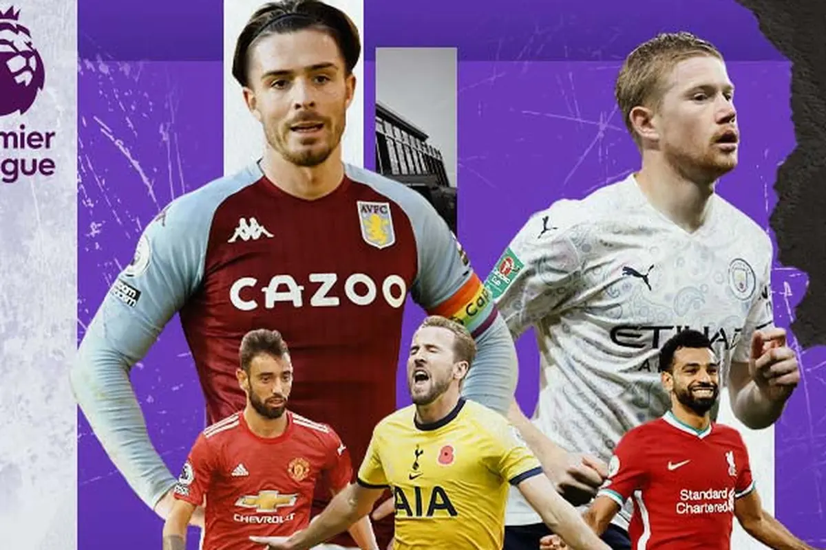 Premier League - Bruno Fernandes, Kevin De Bruyne, Jack Grealish, Mohamed Salah, Harry Kane