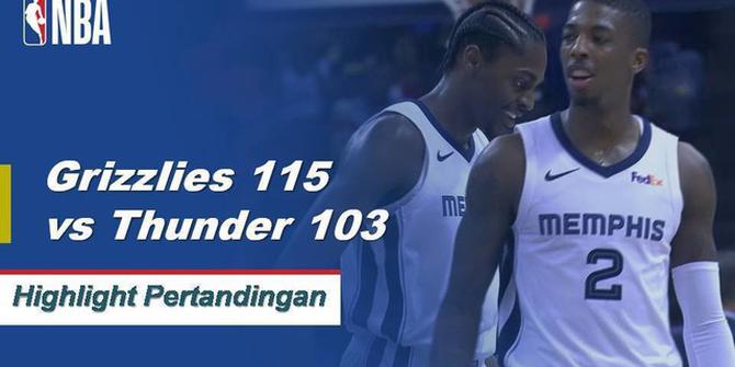 Cuplikan Pertandingan NBA : Grizzlies 115 vs Thunder 103