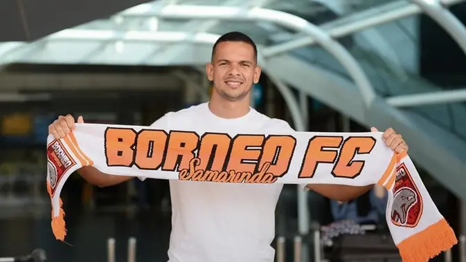 Pemain asing anyar Borneo FC, Leo Lelis jadi pahlawan timnya saat beruji coba kontra PSS Sleman hari Minggu (11/06/2023). (Dokumentasi Borneo FC)