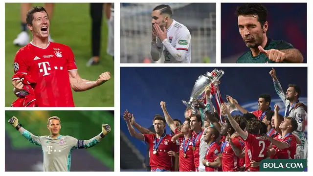 Kolase - Bayern Munchen, Robert Lewandowski, Manuel Neuer, Rayan Cherki, Gianluigi Buffon