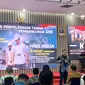Menteri ATR/Kepala BPN, Agus Harimurti Yudhoyono (AHY) menyampaikan capaiannya dalam 100 hari kerja di pemerintahan Jokowi-Ma'ruf Amin. (Liputan6.com/Delvira Hutabarat)