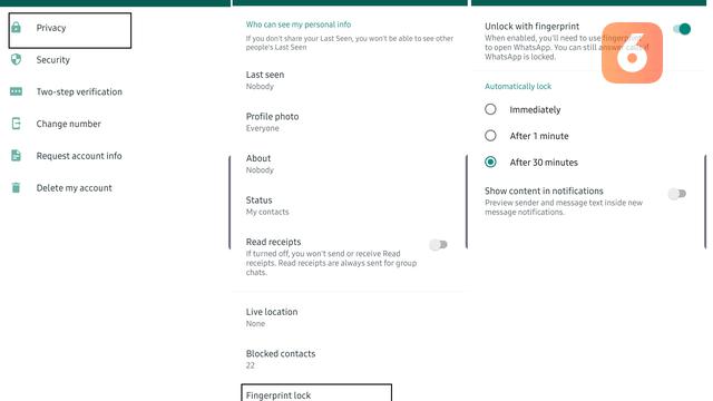 Fitur Fingerprint Scanner di WhatsApp