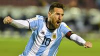Striker tim nasional Argentina, Lionel Messi. (AFP/Juan Ruiz)