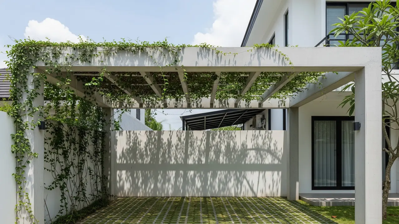 Model Carport Rumah Mungil dengan Konsep Terbuka Minimalis