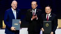 Presiden FIFA, Gianni Infantino, meluncurkan turnamen baru bertajuk FIFA ASEAN Cup. (Bola.com/Dok.Instagram Gianni Infantino).