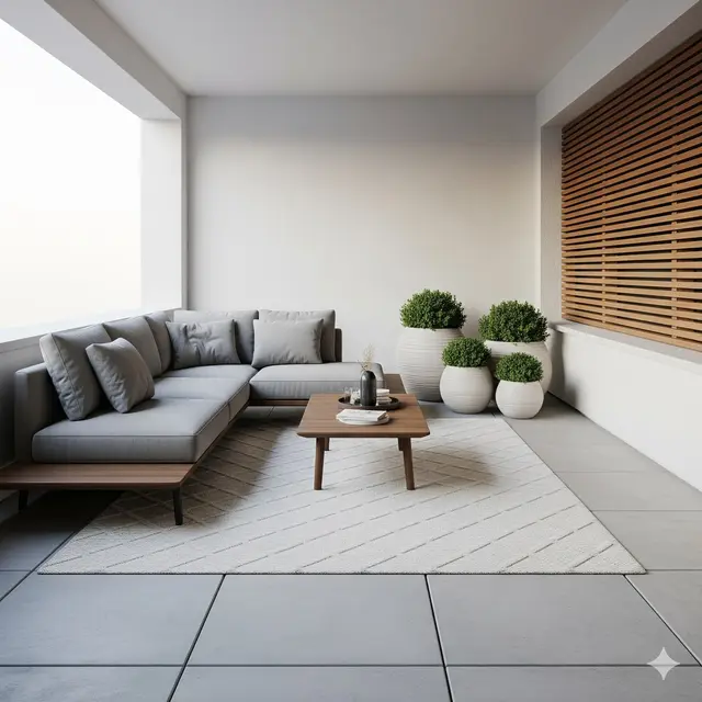 Teras dengan Sofa Nyaman